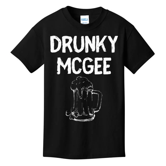 Funny Couple St Patricks Day I'm Drunky Mcgee Kids T-Shirt