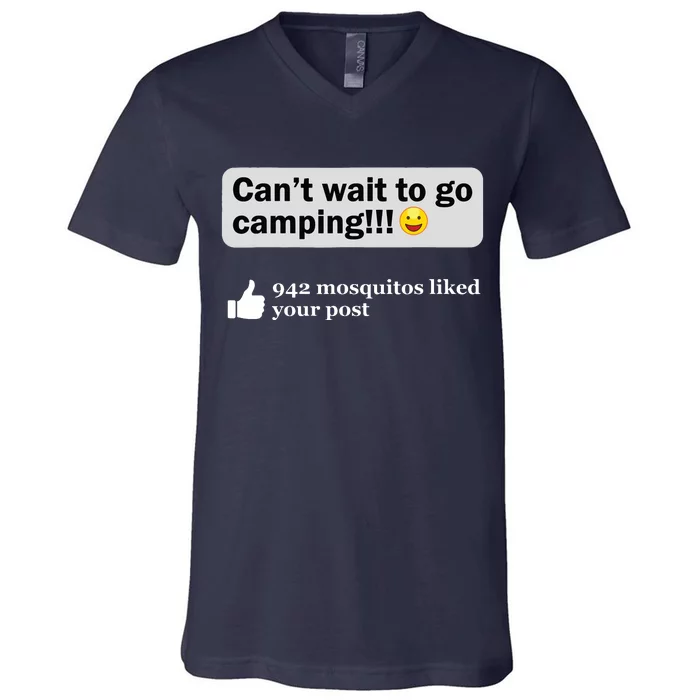 Funny Camping Saying Humor Outdoorsy Joke Camp Gear Gift V-Neck T-Shirt