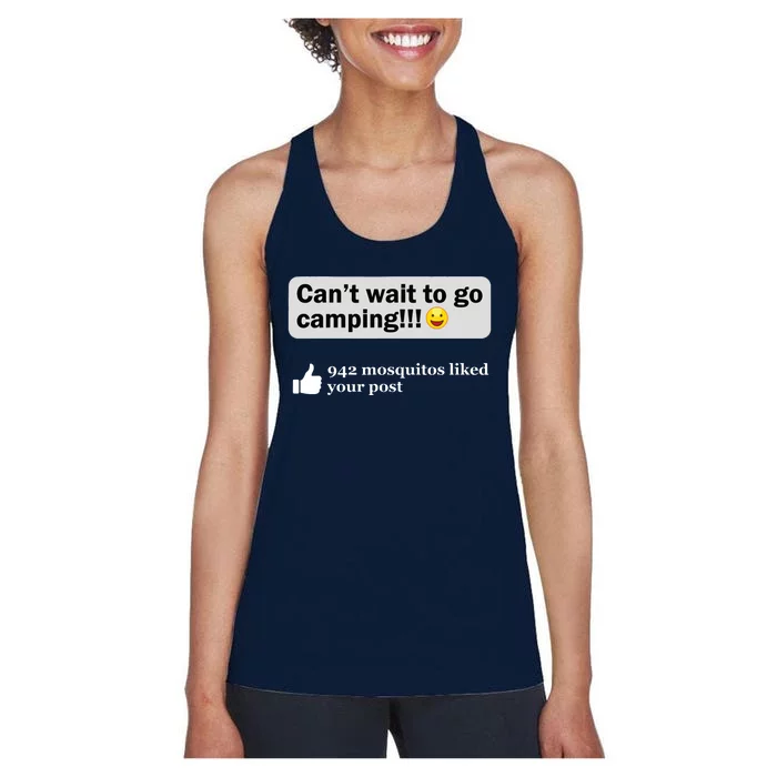 Funny Camping Saying Humor Outdoorsy Joke Camp Gear Gift Women's Racerback Tank