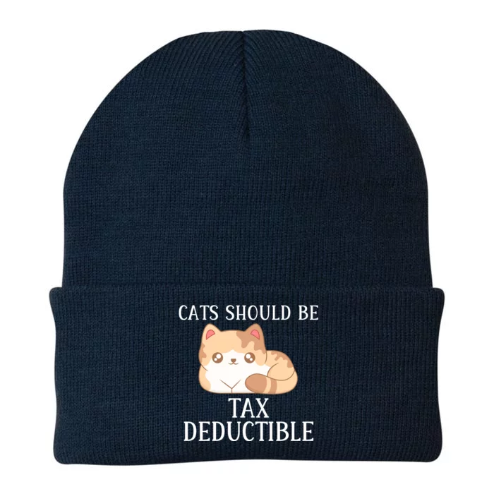 Funny Cats Should Be Tax Deductible, Cute Cat Lovers Knit Cap Winter Beanie