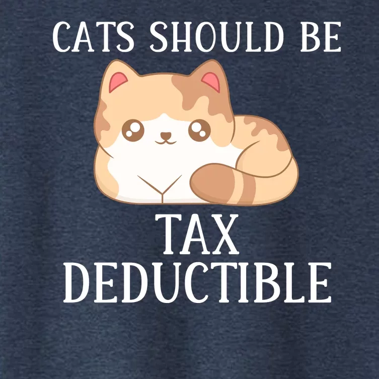 Funny Cats Should Be Tax Deductible, Cute Cat Lovers Women's Crop Top Tee