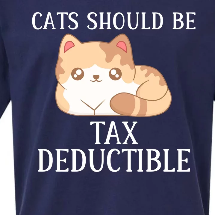 Funny Cats Should Be Tax Deductible, Cute Cat Lovers Sueded Cloud Jersey T-Shirt