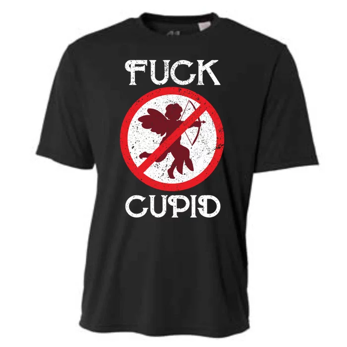 Fuck Cupid Singles Awareness Day Gift Cooling Performance Crew T-Shirt