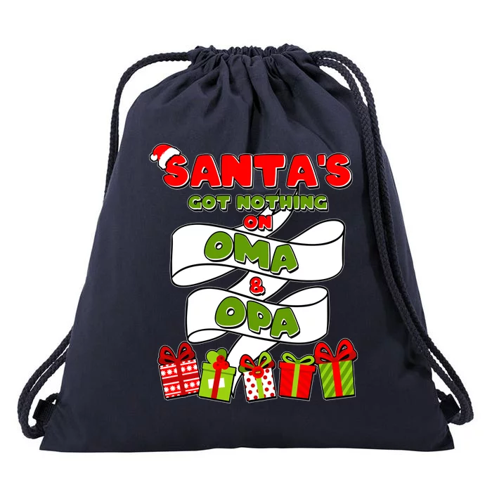 Funny Christmas Santas Got Nothing On Oma And Opa Drawstring Bag