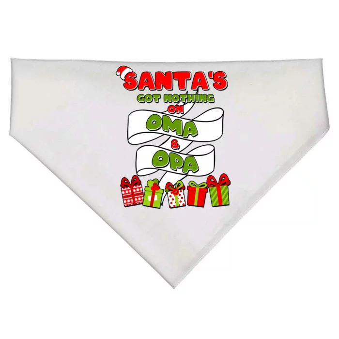 Funny Christmas Santas Got Nothing On Oma And Opa USA-Made Doggie Bandana