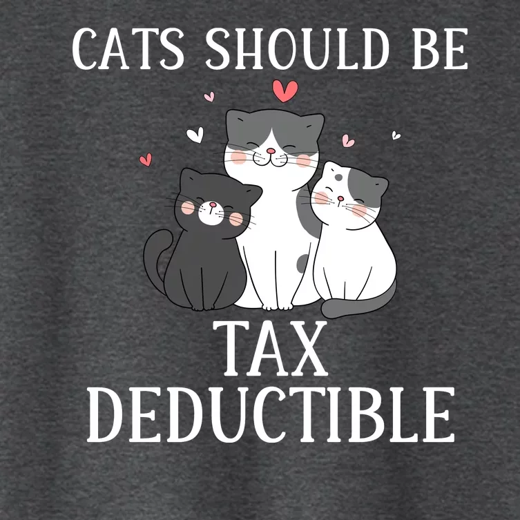 Funny Cats Should Be Tax Deductible Cute Cat Lovers Women's Crop Top Tee