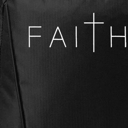 Faith Cross Subtle Christian Minimalist Religious Jesus City Backpack