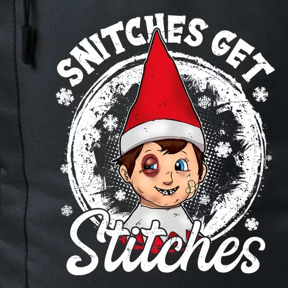 Funny Christmas Snitches Get Stitches Daily Commute Backpack