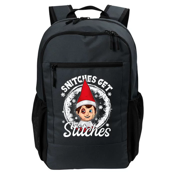 Funny Christmas Snitches Get Stitches Daily Commute Backpack