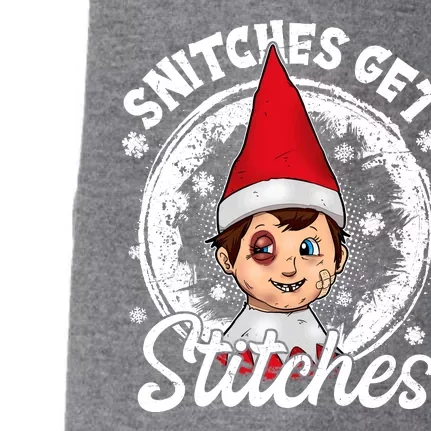 Funny Christmas Snitches Get Stitches Doggie 3-End Fleece Hoodie