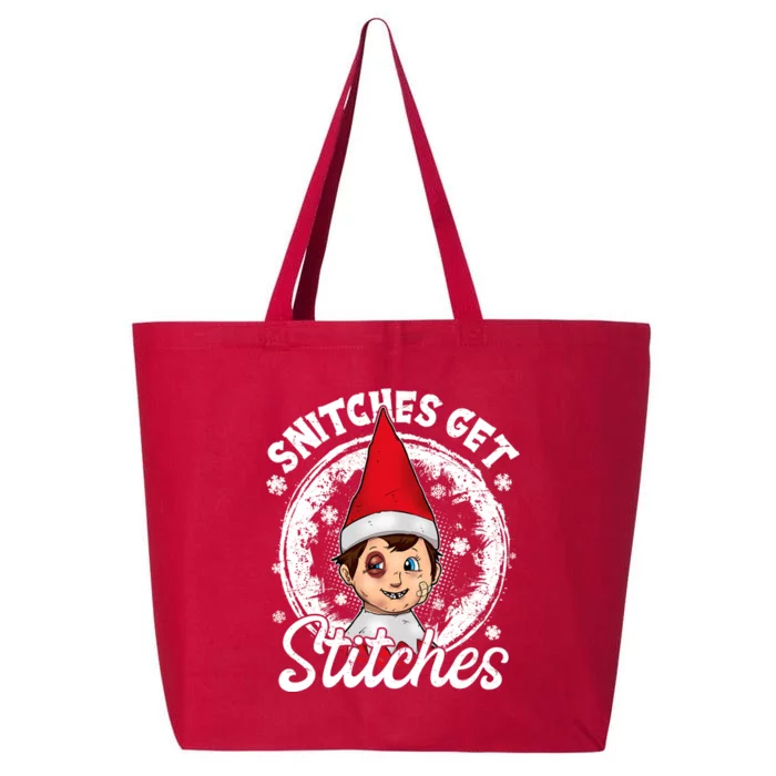 Funny Christmas Snitches Get Stitches 25L Jumbo Tote