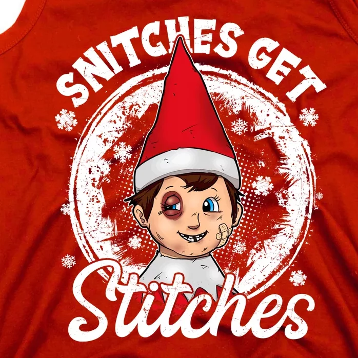 Funny Christmas Snitches Get Stitches Tank Top