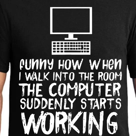 Funny Computer Starts Working With Information Technology Pajama Set