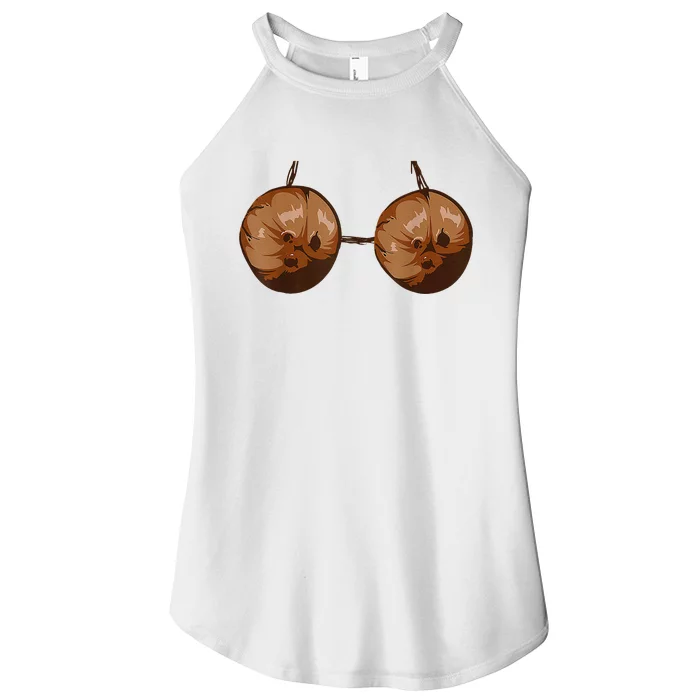 Funny Coconut Summer Coconuts Bra Funny Halloween Summer Women’s Perfect Tri Rocker Tank