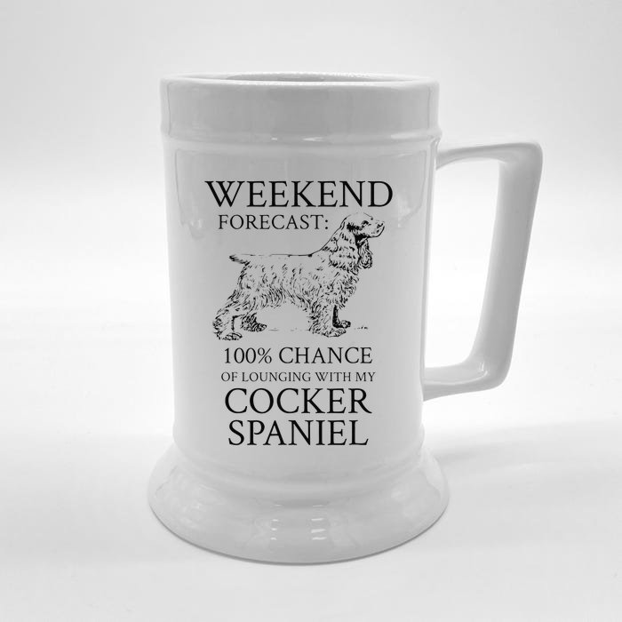 Funny Cocker Spaniel Dog Front & Back Beer Stein