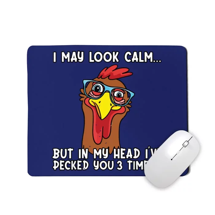 Funny Chicken Shirts Funny Farmer Chicken Mom Mousepad