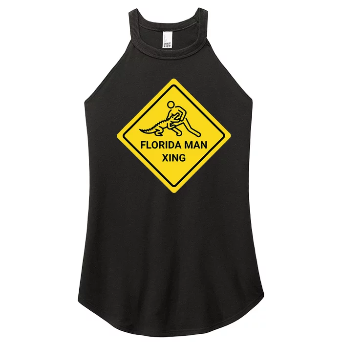 Florida Crossing Sign Women’s Perfect Tri Rocker Tank