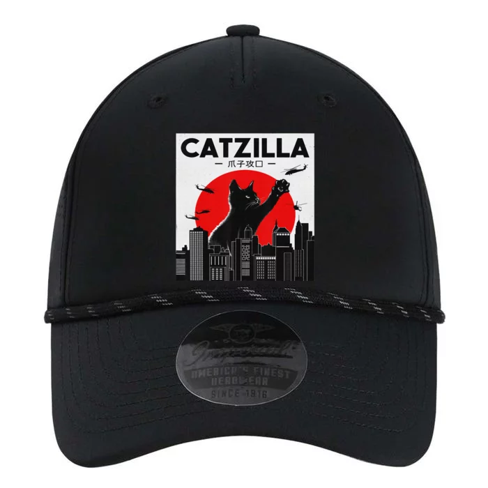 Funny Cat Shirt Catzilla Cat Gift Performance The Dyno Cap