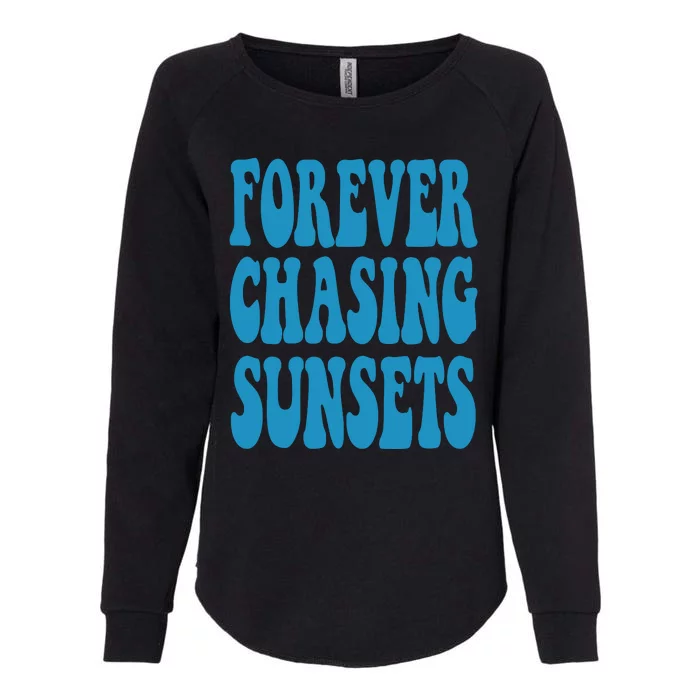 Forever Chasing Sunsets Retro Summer Womens California Wash Sweatshirt