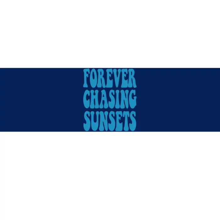 Forever Chasing Sunsets Retro Summer Bumper Sticker