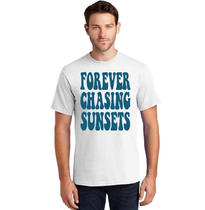 Forever Chasing Sunsets Retro Summer Tall T-Shirt