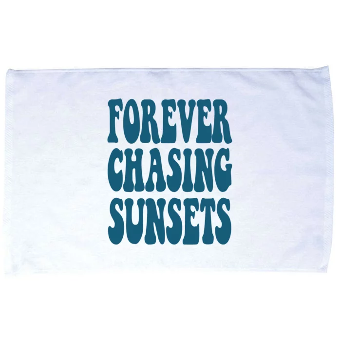 Forever Chasing Sunsets Retro Summer Microfiber Hand Towel