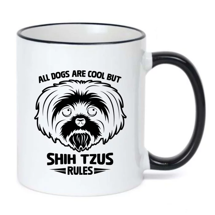 Funny Cute Shih Tzu Dog Rules Puppy Lover Funny Gift Black Color Changing Mug