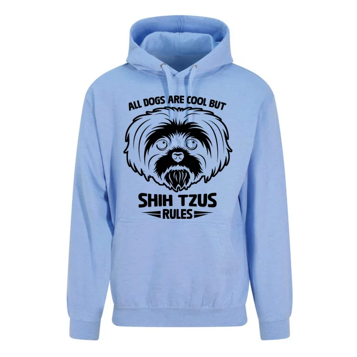 Funny Cute Shih Tzu Dog Rules Puppy Lover Funny Gift Unisex Surf Hoodie