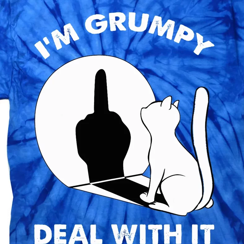 Funny Cat Shadow I'm Grumpy Deal With It Tie-Dye T-Shirt