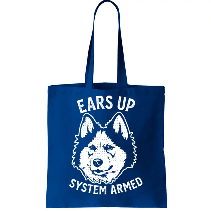 Funny Cute Siberian Husky Dog Ears Up Puppy Lover Gift Tote Bag