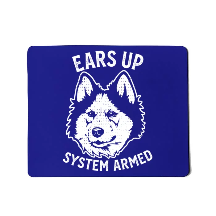 Funny Cute Siberian Husky Dog Ears Up Puppy Lover Gift Mousepad