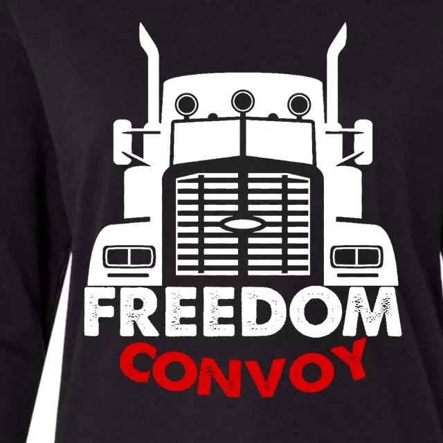 Freedom Convoy Support Truckers Womens Cotton Relaxed Long Sleeve T-Shirt