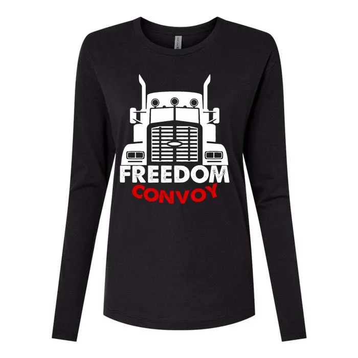 Freedom Convoy Support Truckers Womens Cotton Relaxed Long Sleeve T-Shirt