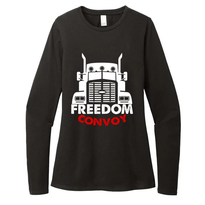 Freedom Convoy Support Truckers Womens CVC Long Sleeve Shirt