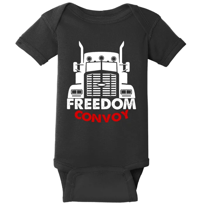 Freedom Convoy Support Truckers Baby Bodysuit