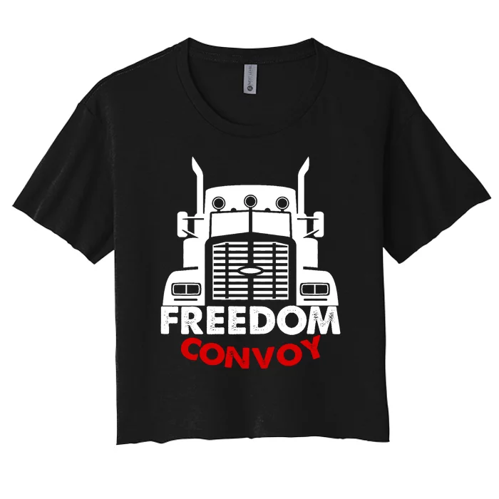 Freedom Convoy Support Truckers Women's Crop Top Tee