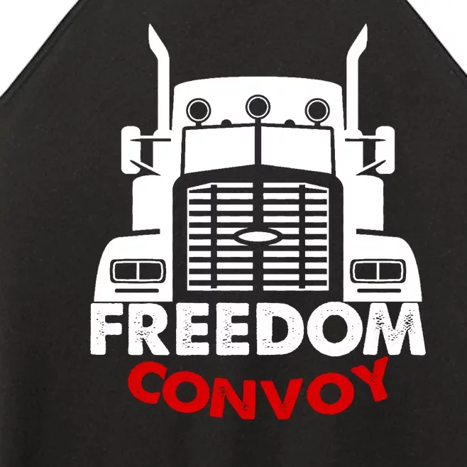 Freedom Convoy Support Truckers Women’s Perfect Tri Rocker Tank