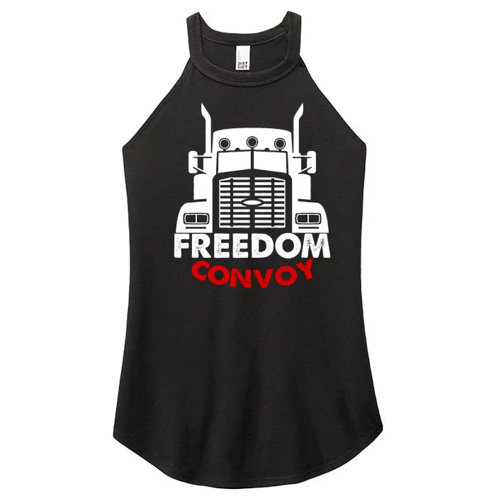 Freedom Convoy Support Truckers Women’s Perfect Tri Rocker Tank