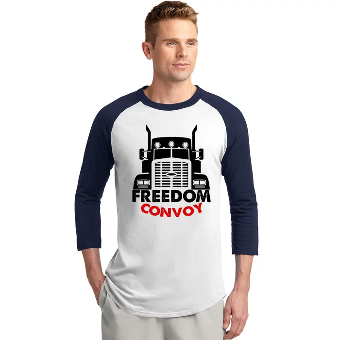 Freedom Convoy Support Truckers Baseball Sleeve Shirt