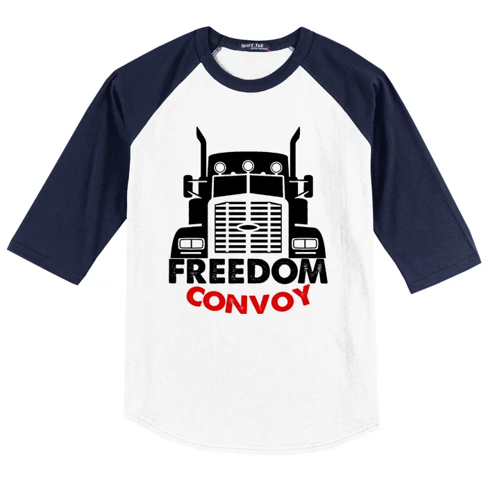 Freedom Convoy Support Truckers Baseball Sleeve Shirt