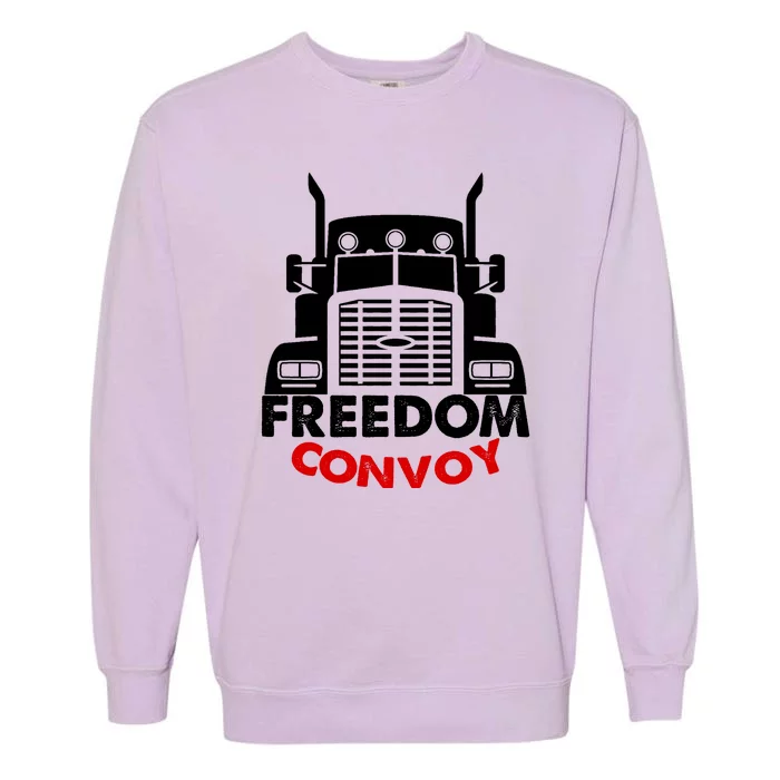 Freedom Convoy Support Truckers Garment-Dyed Sweatshirt