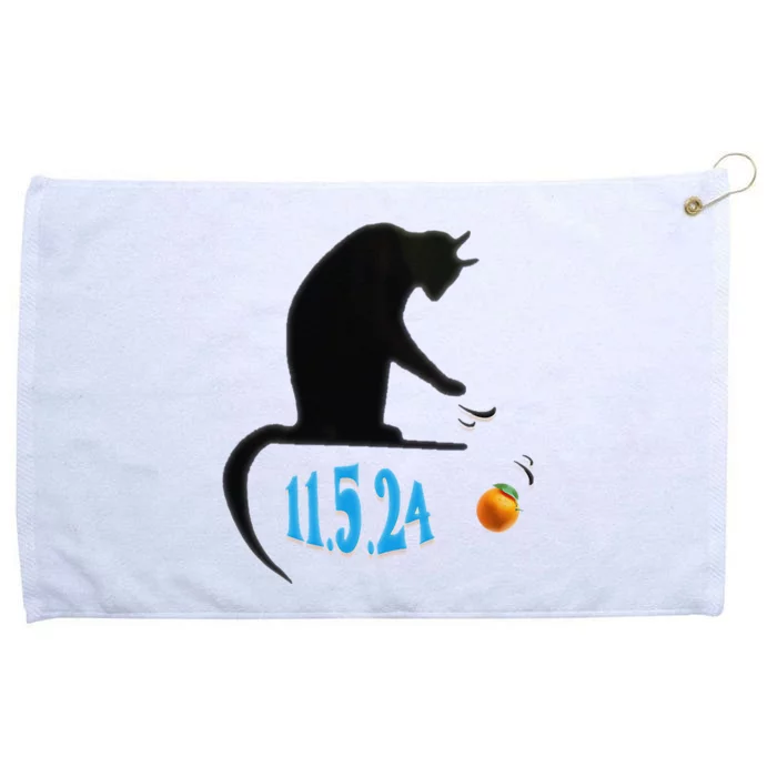 Funny Cat Swatting Orange Off Table On Election Day Grommeted Golf Towel