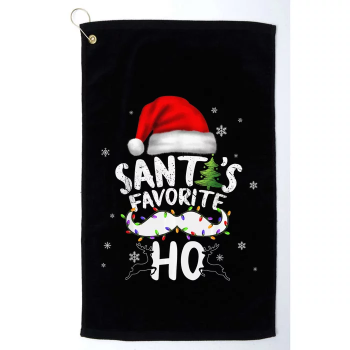 Funny Christmas Santa's Favorite Ho Xmas Platinum Collection Golf Towel