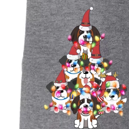 Funny Cute St Bernard Dog Christmas Tree Puppy Lover Gift Doggie 3-End Fleece Hoodie