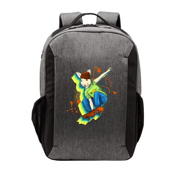 Funny Cool Skateboarding Easter Rabbit Bunny Vector Backpack