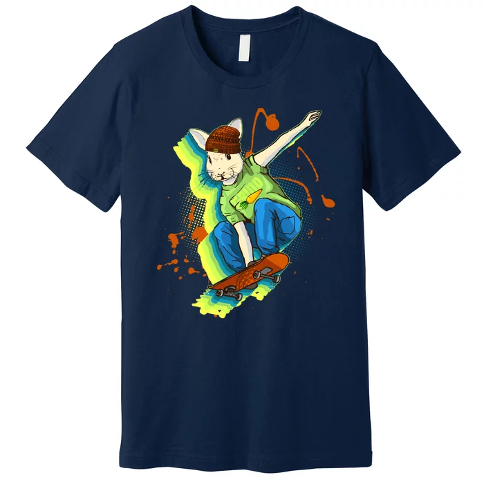 Funny Cool Skateboarding Easter Rabbit Bunny Premium T-Shirt