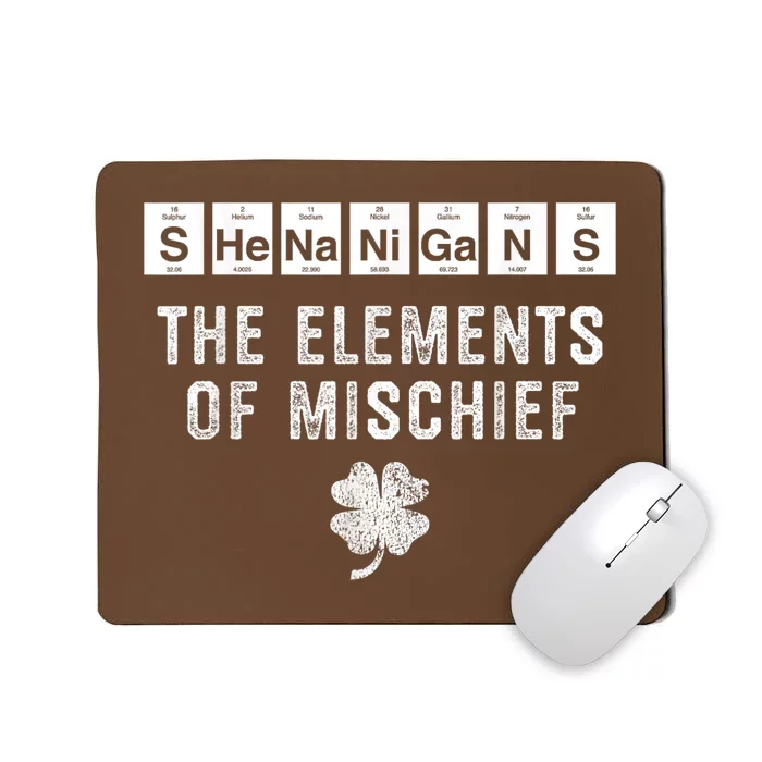 Funny Chemistry Shenanigans Periodic Table Elements Mousepad