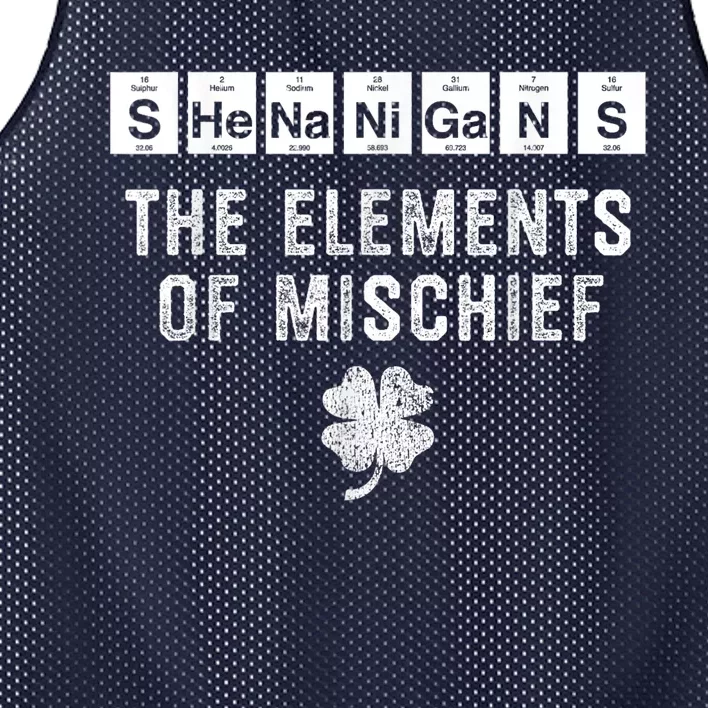 Funny Chemistry Shenanigans Periodic Table Elements Mesh Reversible Basketball Jersey Tank