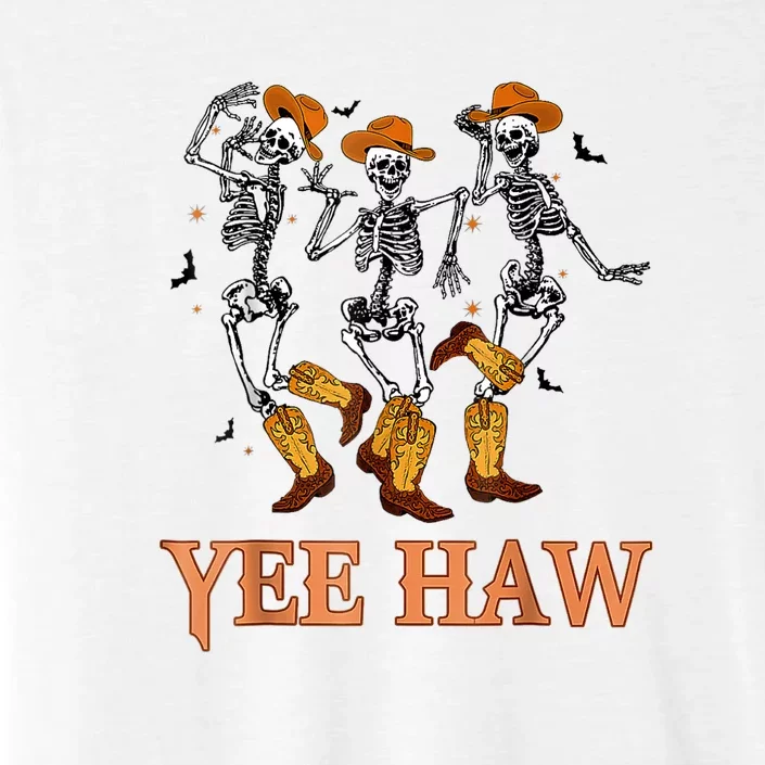 Funny Cowboy Skeleton Dancing Yeehaw Western Halloween ChromaSoft Performance T-Shirt