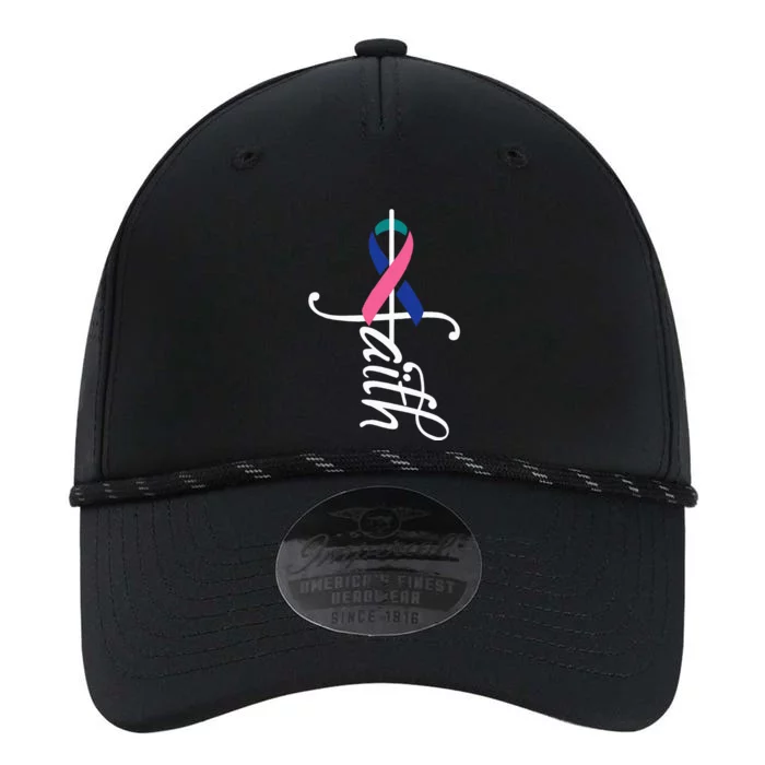 Faith Cancer Support Ribbon Thyroid Cancer Awareness Performance The Dyno Cap